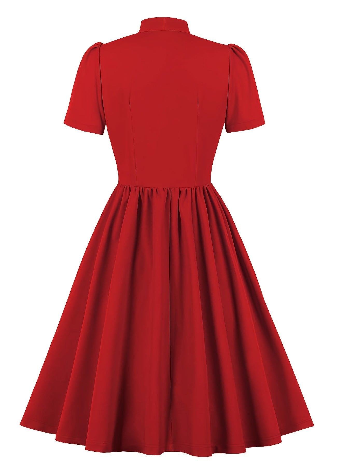 Classy Vintage A Line Women Dresses with Neck Bow-Dresses-Free Shipping at meselling99