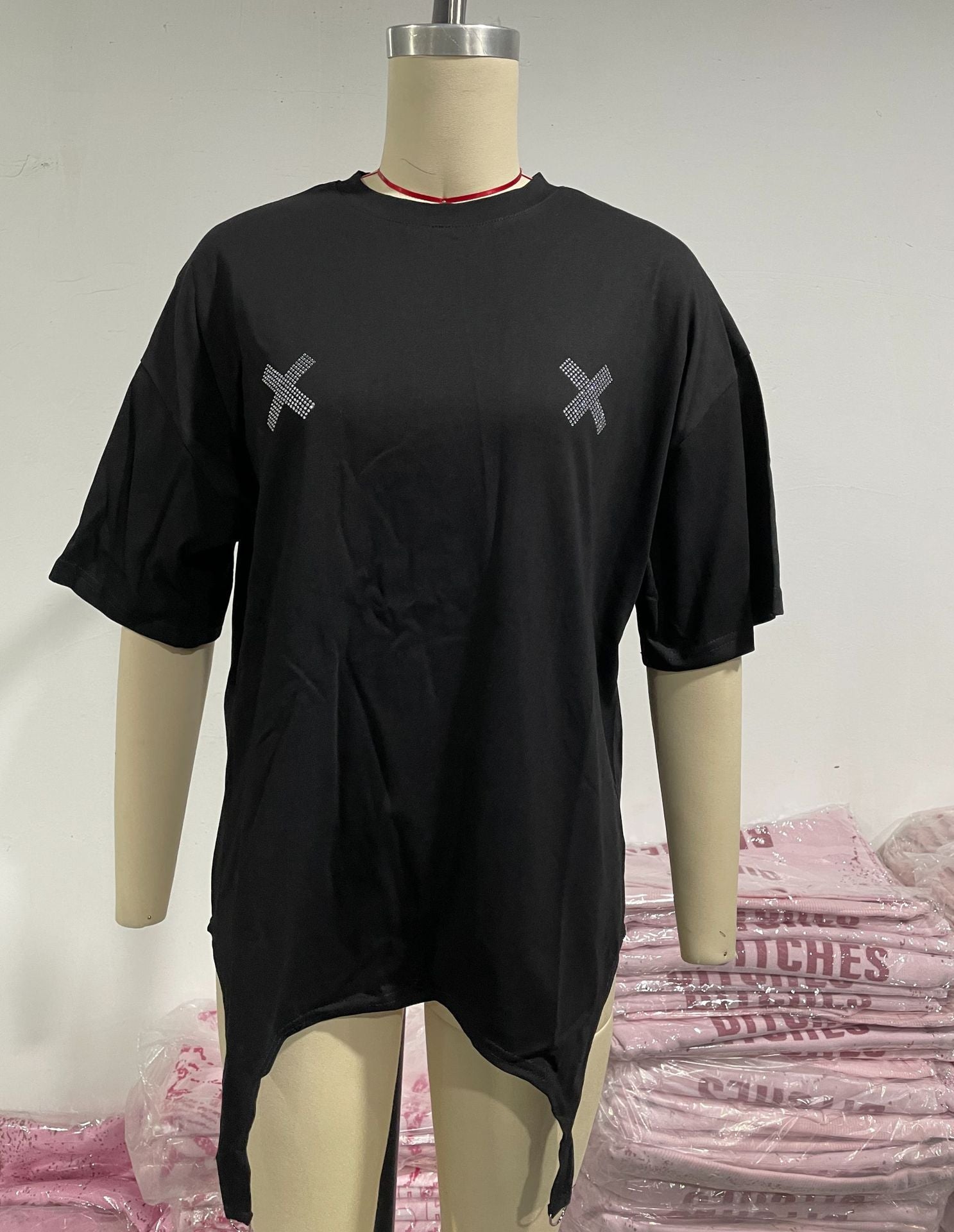 Designed Irregular Short Sleeves T Shirts