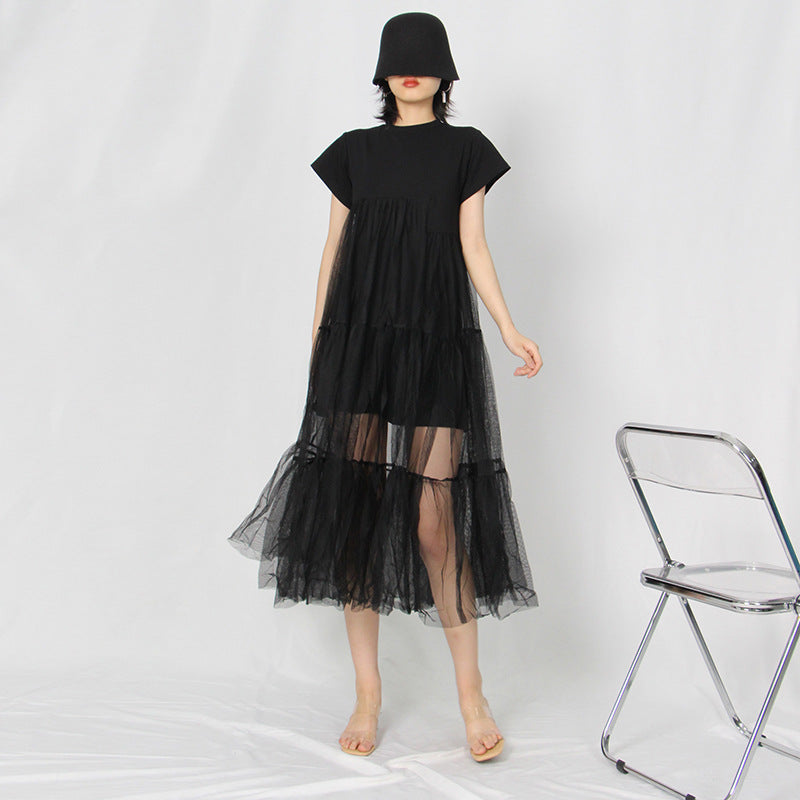 Elegant Summer Tulle Summer Dresses-Dresses-Gray-One Size-Free Shipping at meselling99