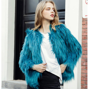 Fashion Faux Fur Plus Sizes Jacket Coats