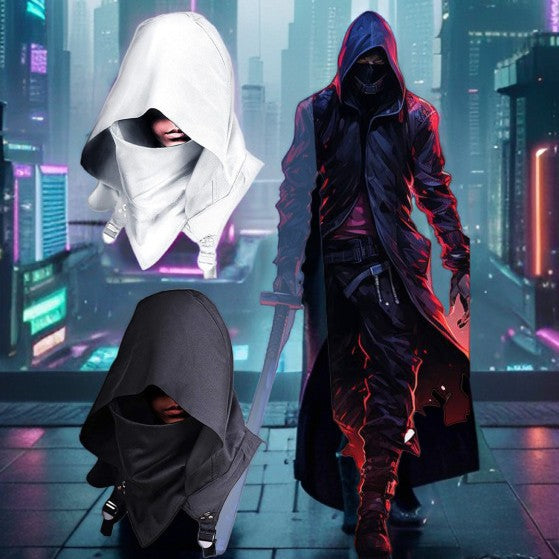 Cyberpunk Hooded Cloak - Medieval Cosplay Costume for Halloween
