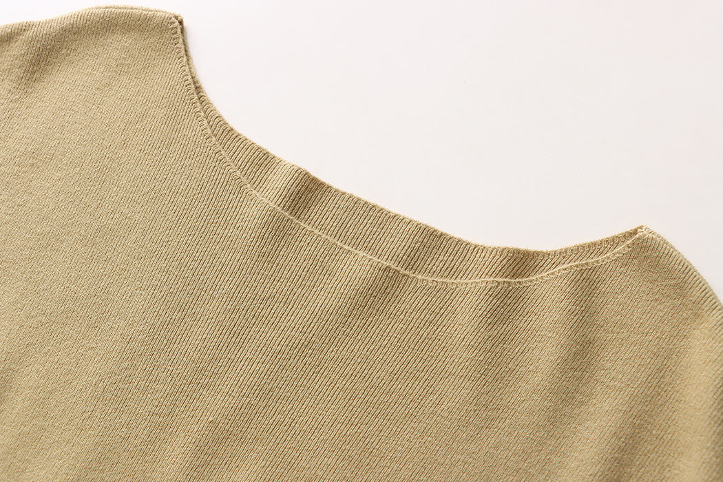 Women's Minimalist Short Sleeve Knit Top