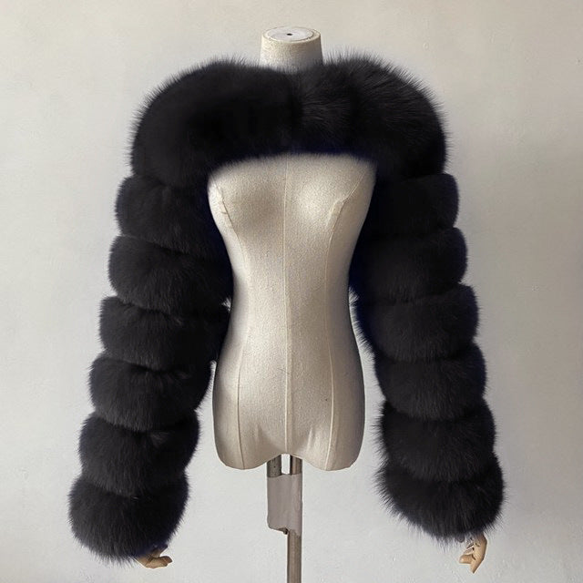 Women Artifical Fox Fur Women Cape Coats