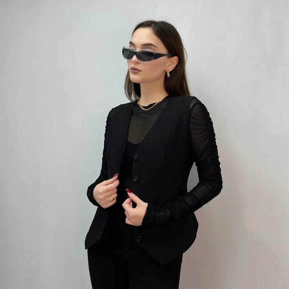 Women's Summer V-Neck Sleeveless Vest Cardigan