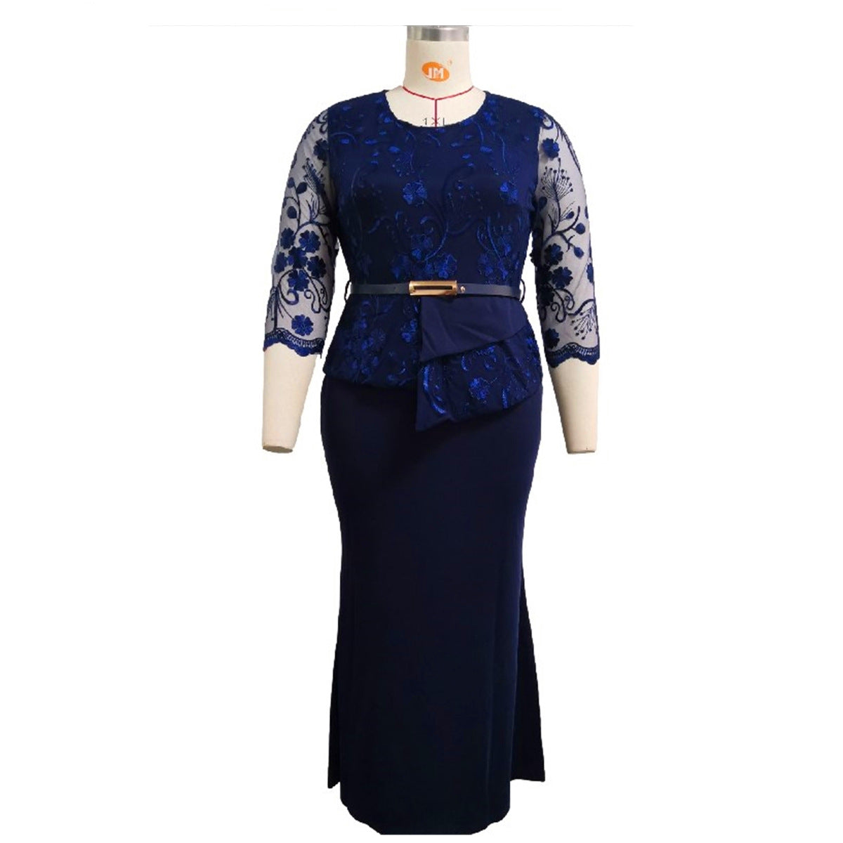 Extra Plus Size Lace Spliced Maxi Dress