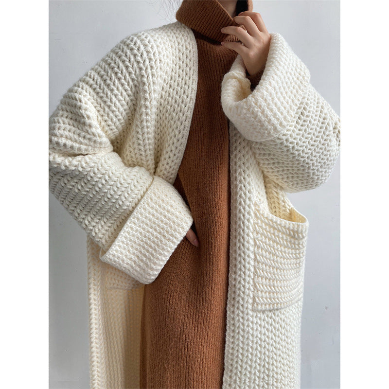 Casual Loose Knitted Long Cardigan Coats