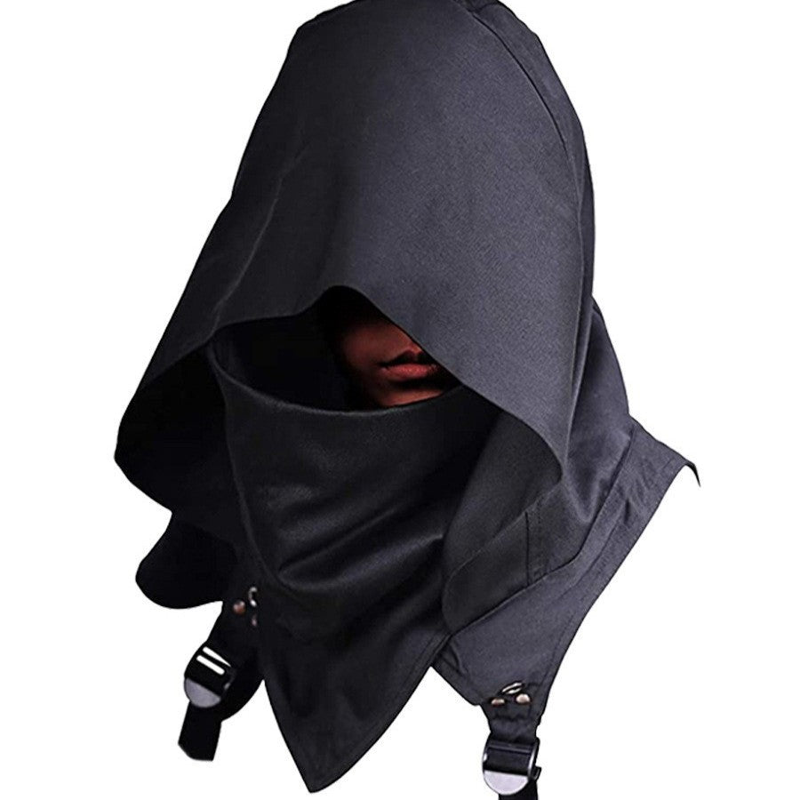 Cyberpunk Hooded Cloak - Medieval Cosplay Costume for Halloween