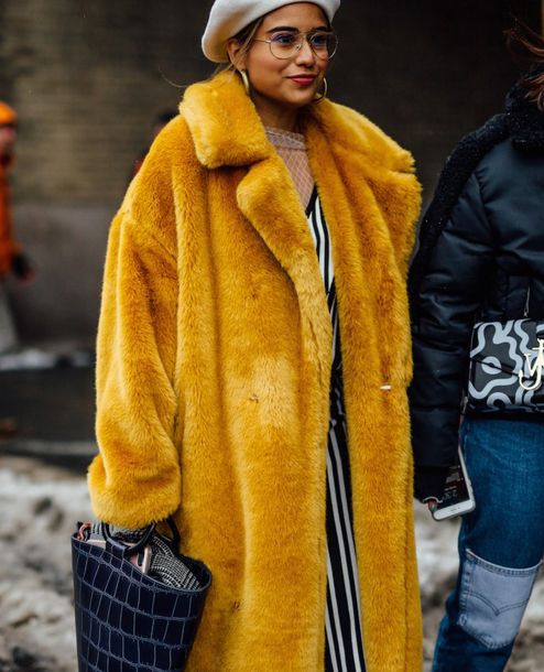 Long Plush Rabbit Hair & Mink Fur-Like Coat