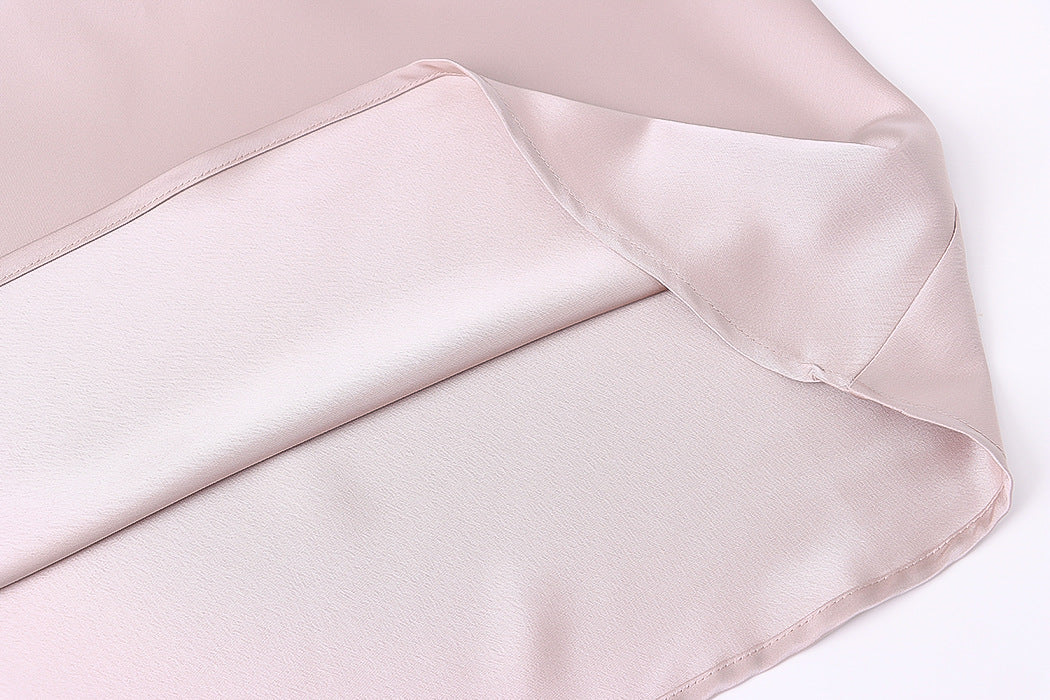 Elegant French Satin Slip Dress