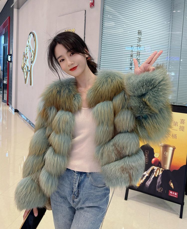 Luxury Winter Fox Fur Women Coats