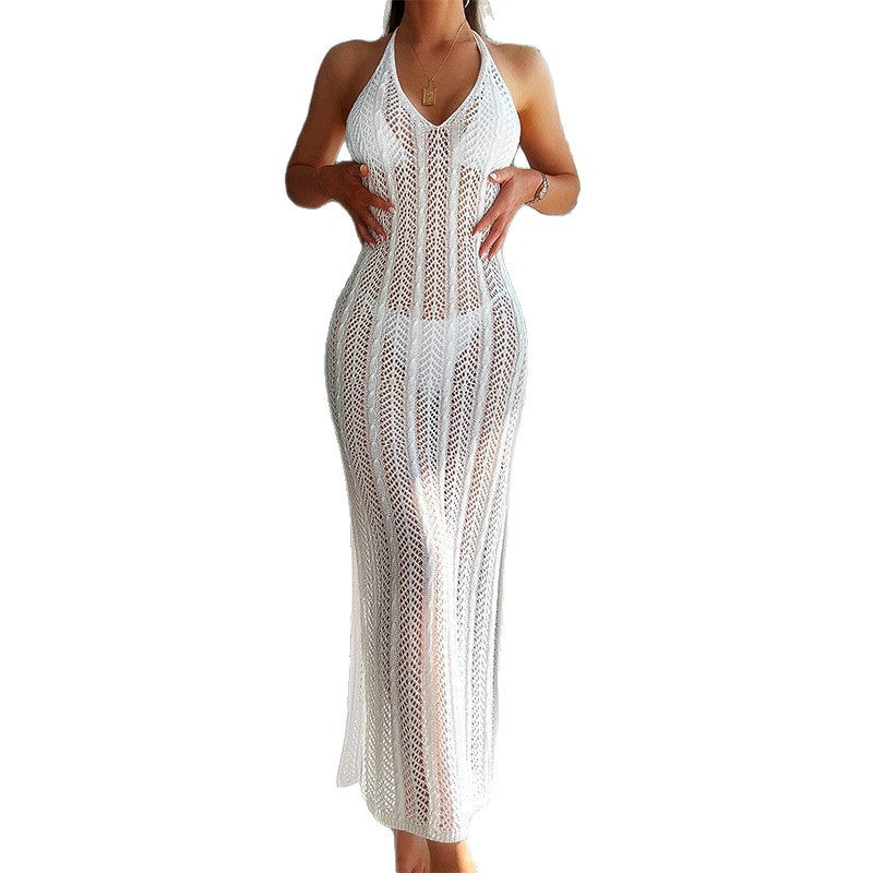 Backless Halter Knit Dress
