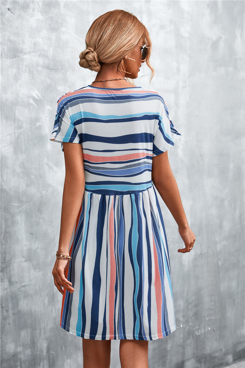 Casual Summer Striped Short Dresses