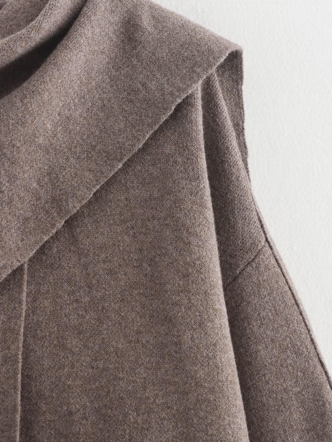 Spring Asymmetrical Scarf Short Loose Knit Coat Jacket