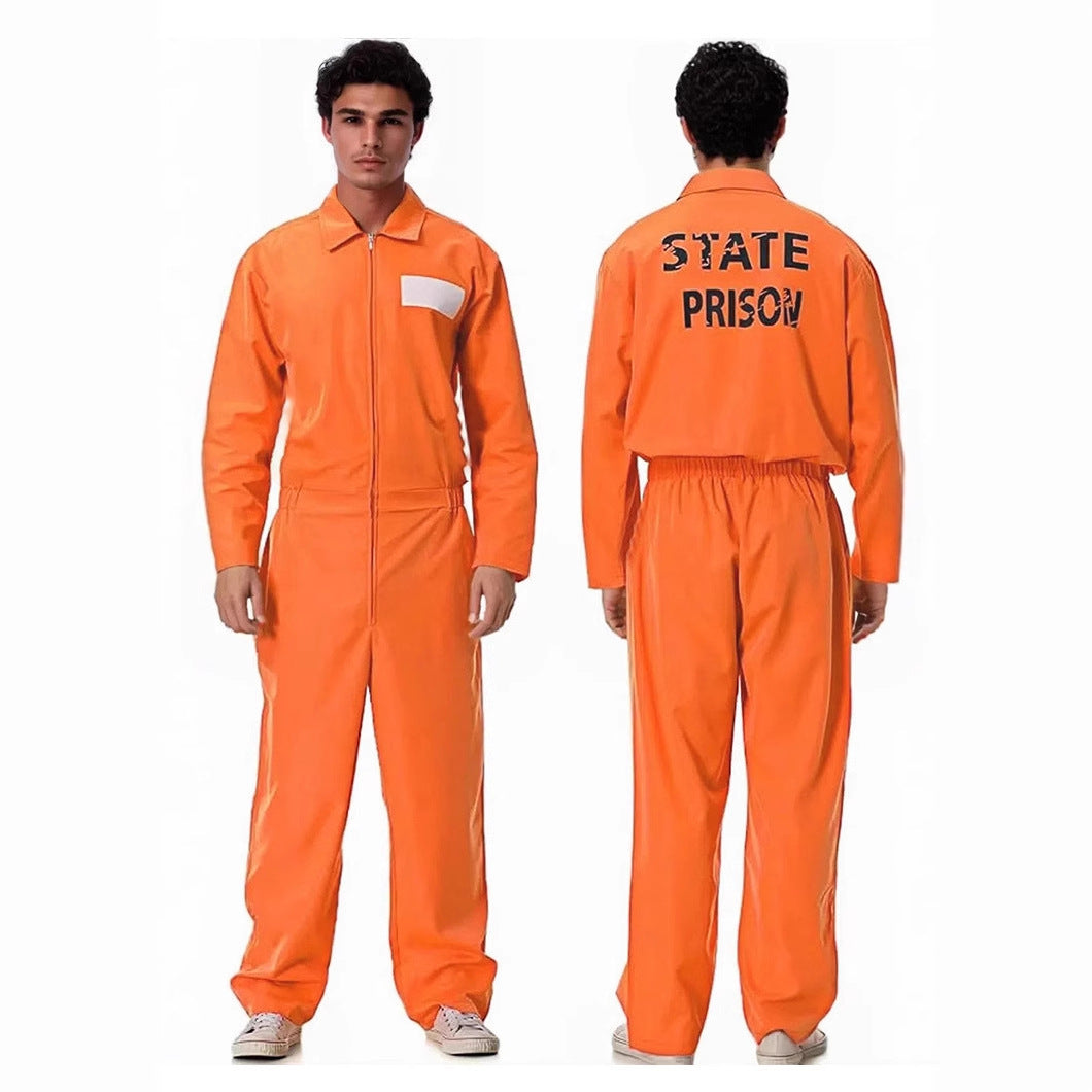 COS Inmate Prisoner Jumpsuit Costume