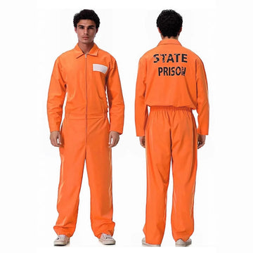 COS Inmate Prisoner Jumpsuit Costume