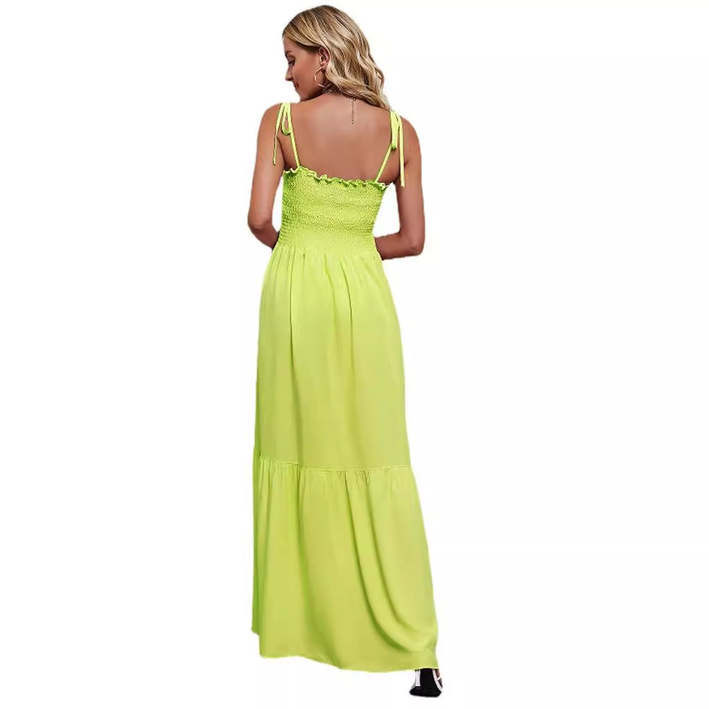 Women's Summer Sexy Thin Strap Bandeau Beach Dress