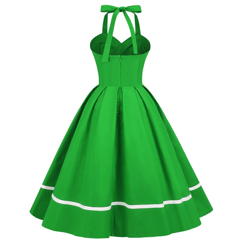 Vintage Sleeveless Halter Dresses-Dresses-Free Shipping at meselling99