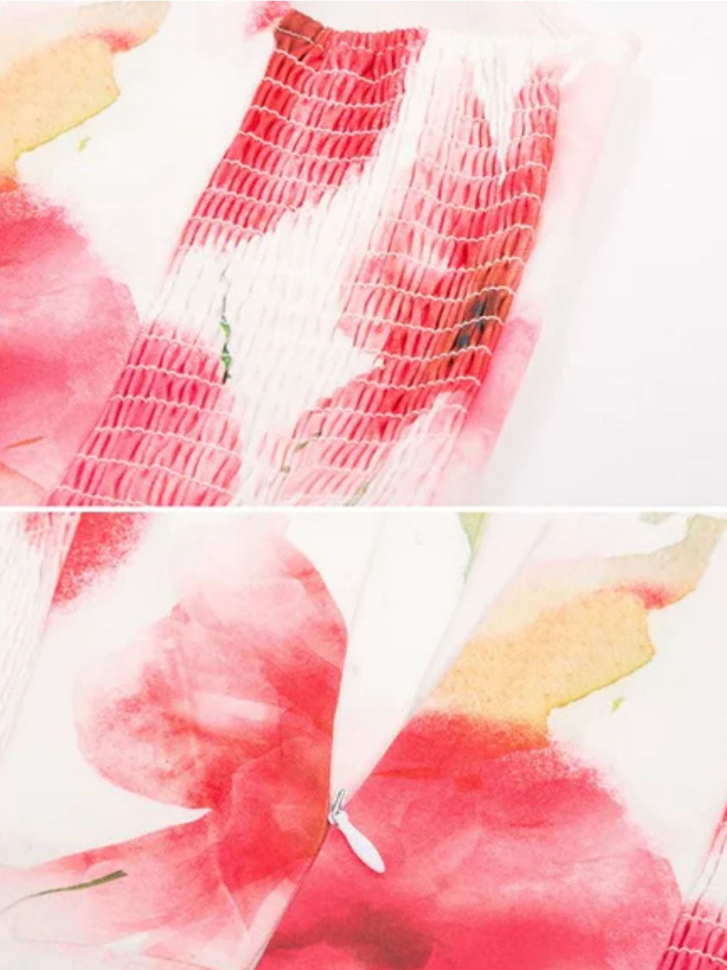 Retro Homecoming Dress - Floral Print A-Line Swing Dress with Buttons