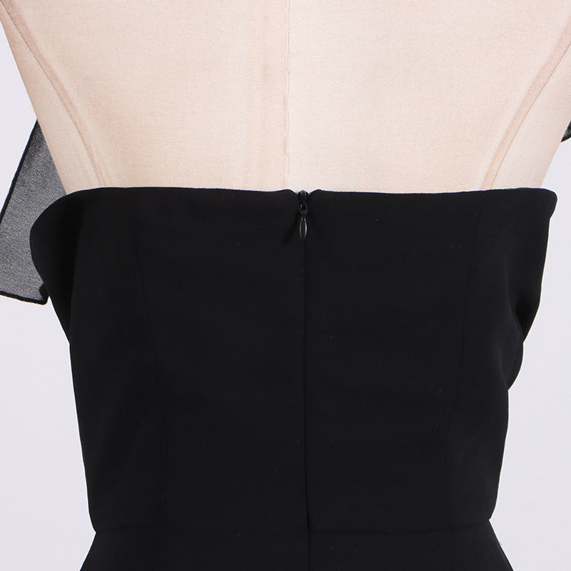 Designed Elegant Strapless Black Evening Dresses