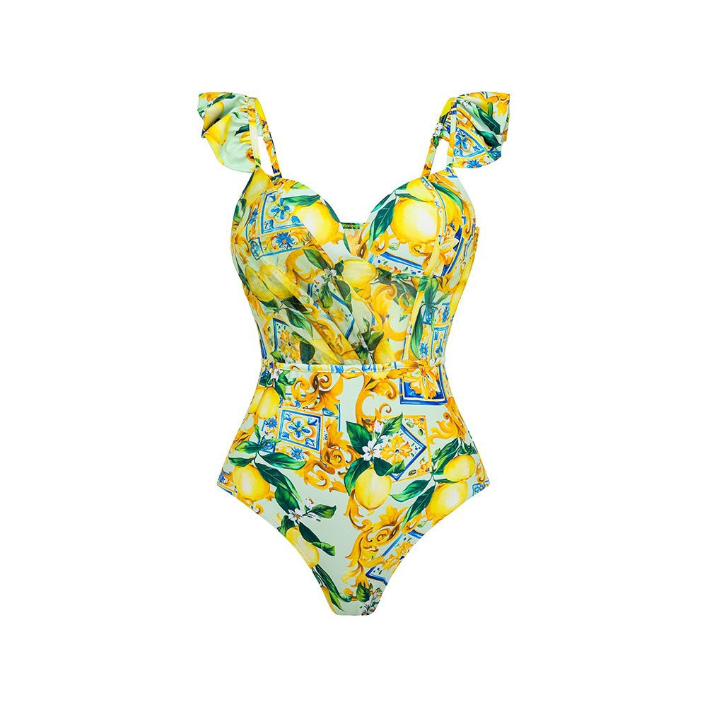 Elegant Floral Sun Proof Summer Beach Swimsuits