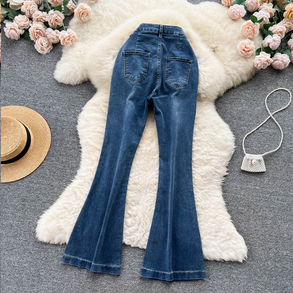 Retro Vintage Black Flare Jeans