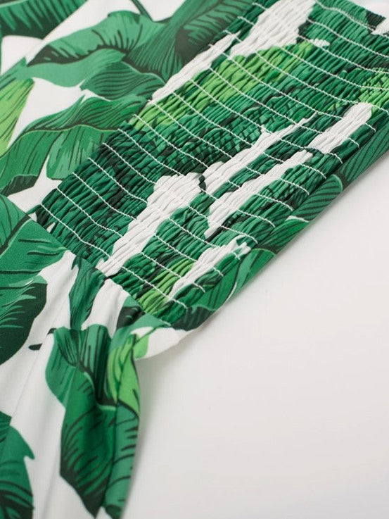 Retro Homecoming Dress - Floral Print A-Line Swing Dress with Buttons