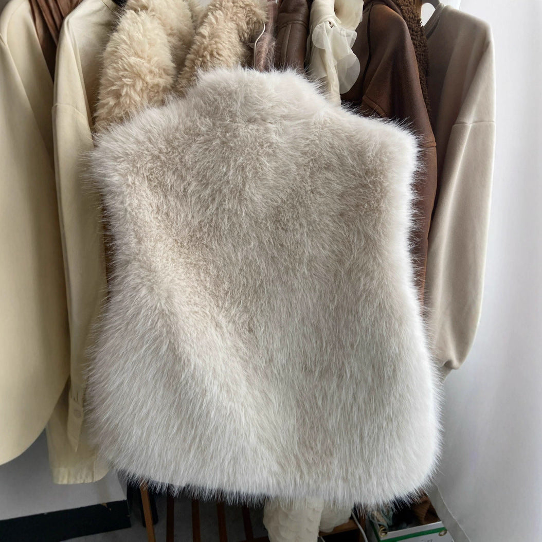 The Ava Cropped Faux Fur Vest