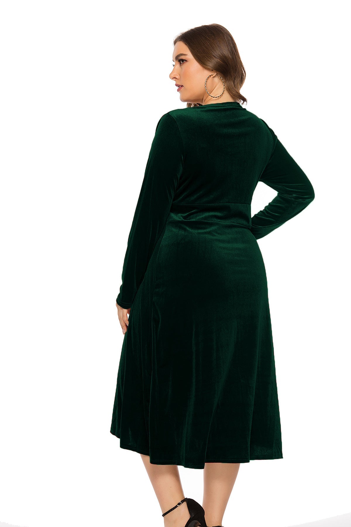 Long Sleeves Women Plus Sizes Fall Dresses-Dresses-Free Shipping at meselling99