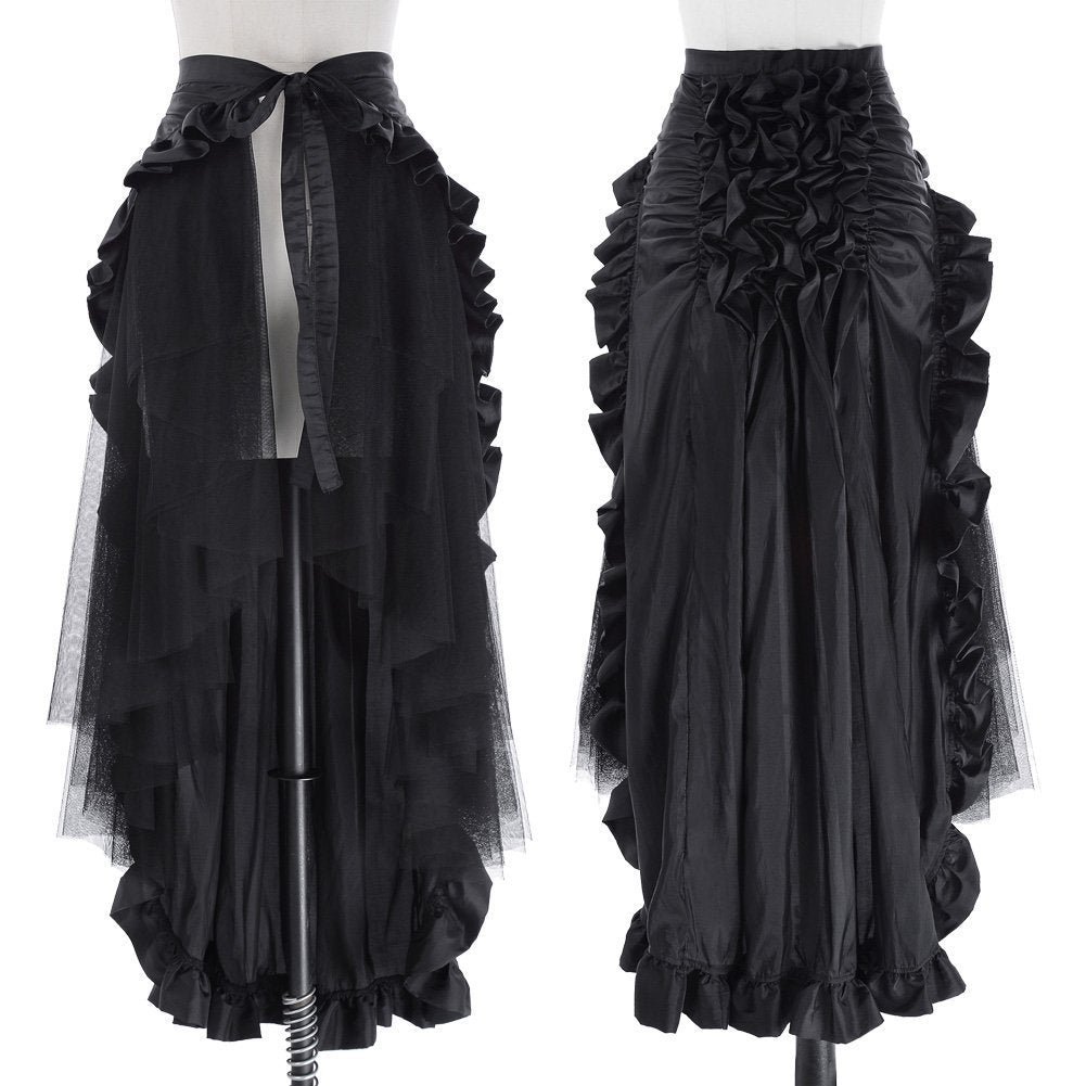 Plus Size Vintage Gothic Asymmetrical Waist-Cut Skirt