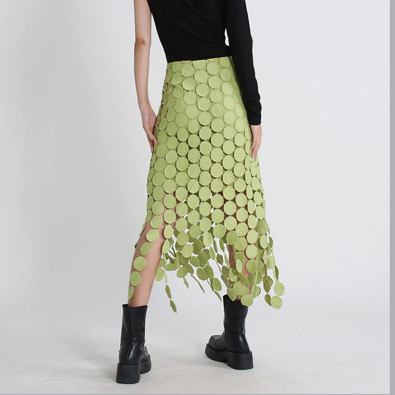 Embroidery Tassel High-End Bodycon Skirt