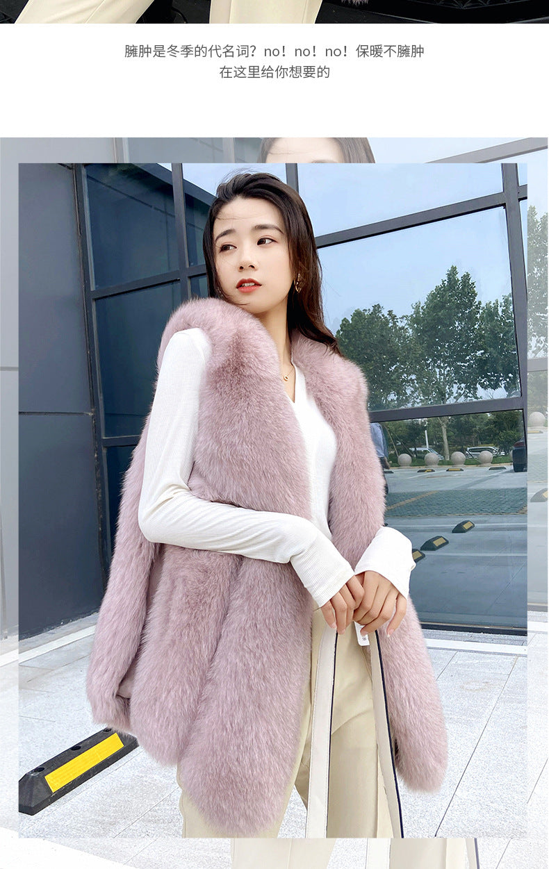 Fashion Artificial Fox Fur Vest