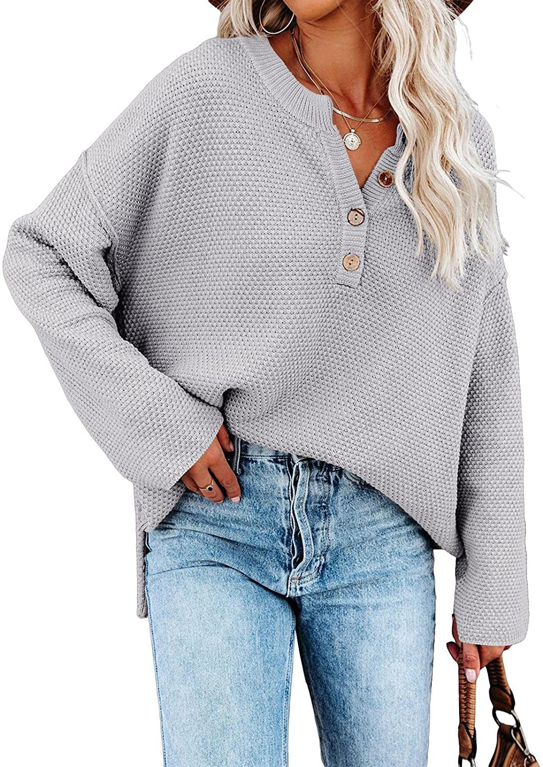 Rodney Cotton Henley Sweater - Camel