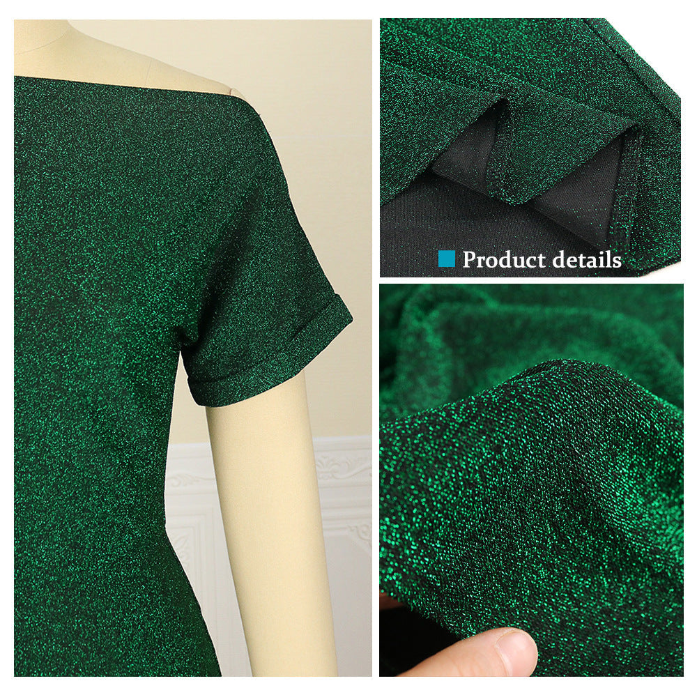 Simple Design High Waist Green Women Party Dresses-Dresses-Free Shipping at meselling99