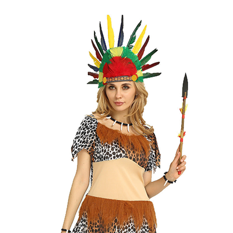 Halloween Native American Costume Set – Indigenous Warrior Outfit for Men & Women