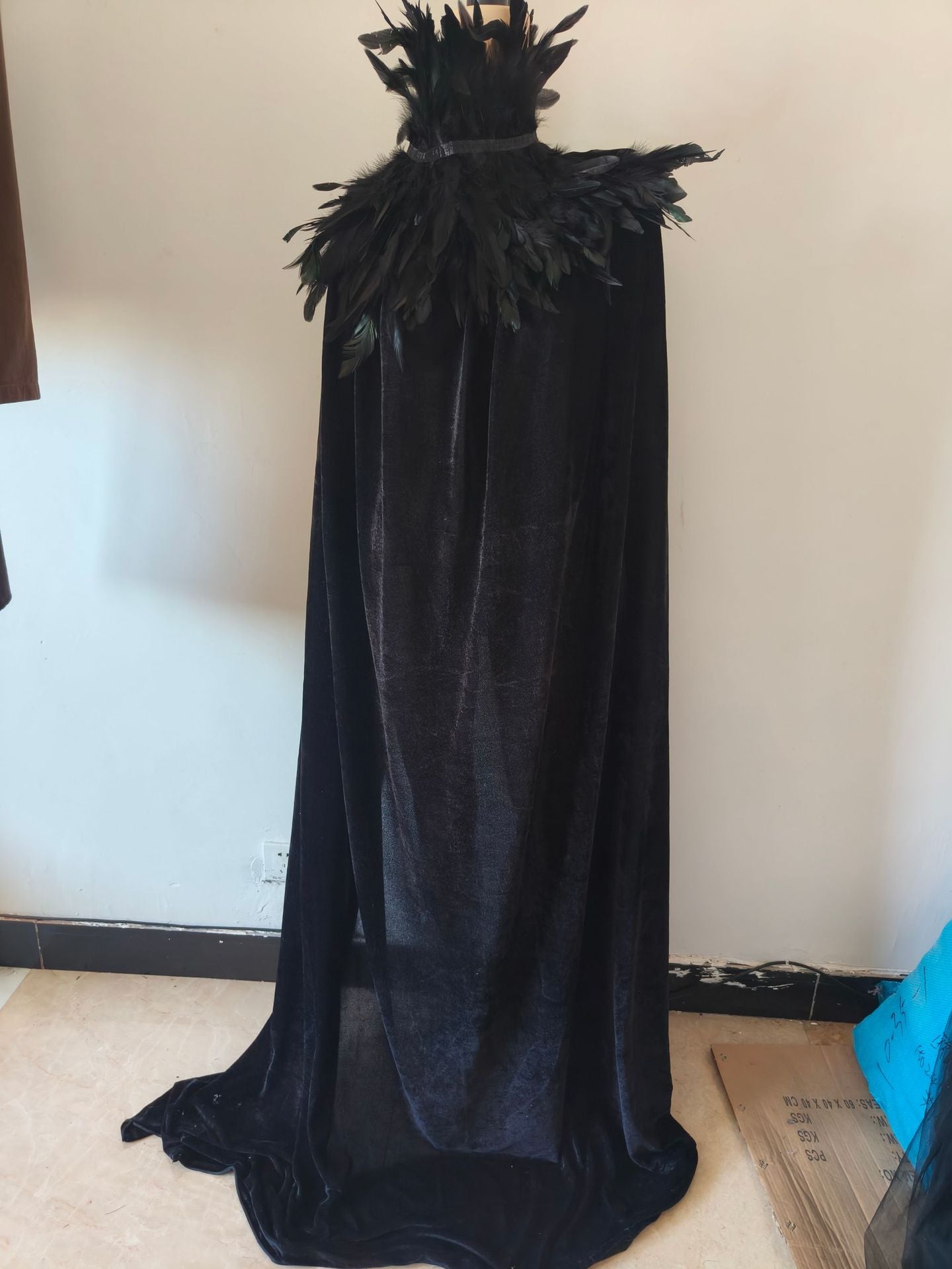 Halloween Ethereal Feather Cape Cloak