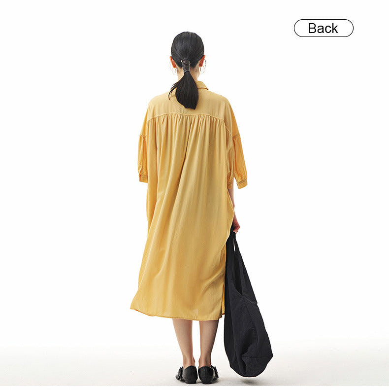 Casual Summer Puff Sleeves Women Shirt Dresses-Dresses-Free Shipping at meselling99