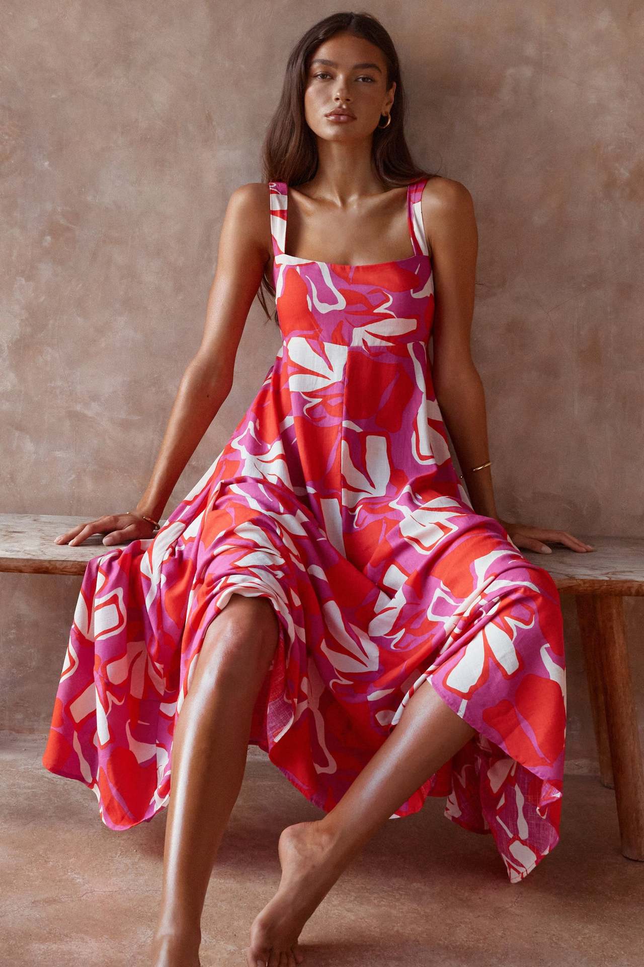 Casual Summer Floral Print Long Maxi Dresses