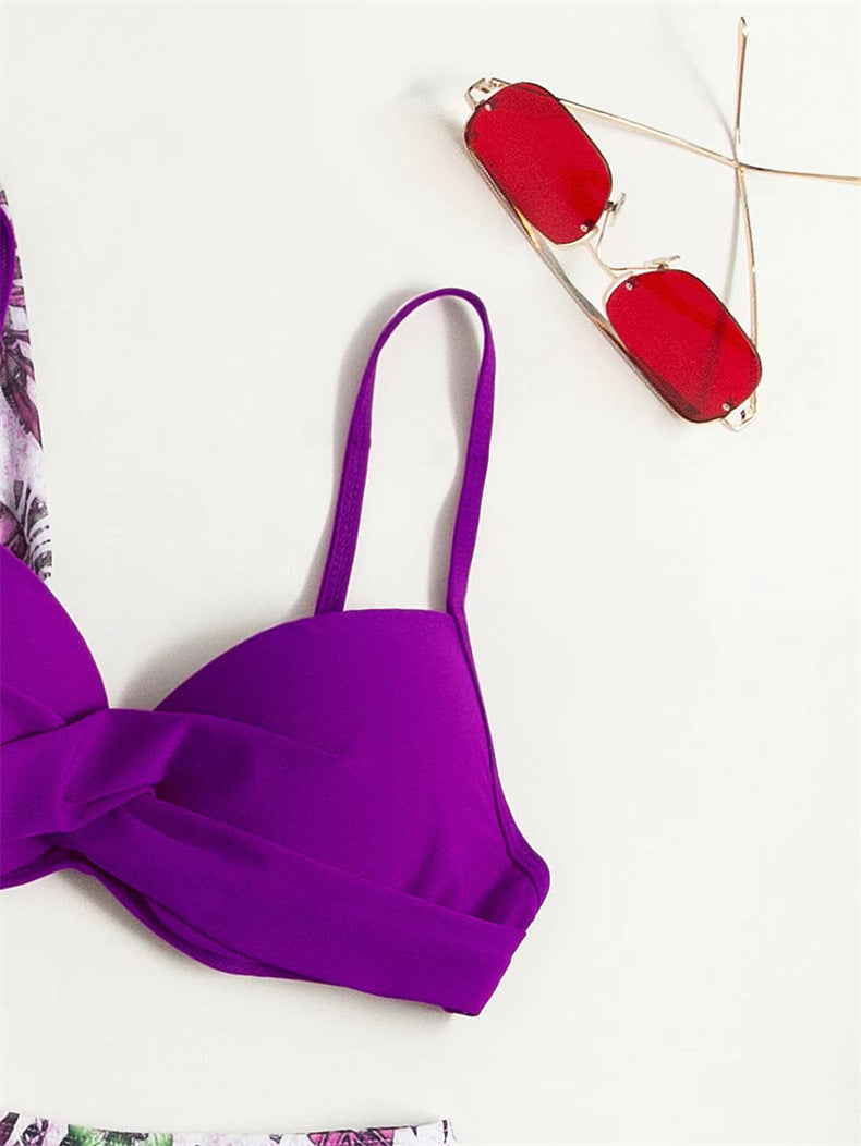 Women's 3-Piece Mesh Long Sleeve Cover-Up – Beach Bikini Set