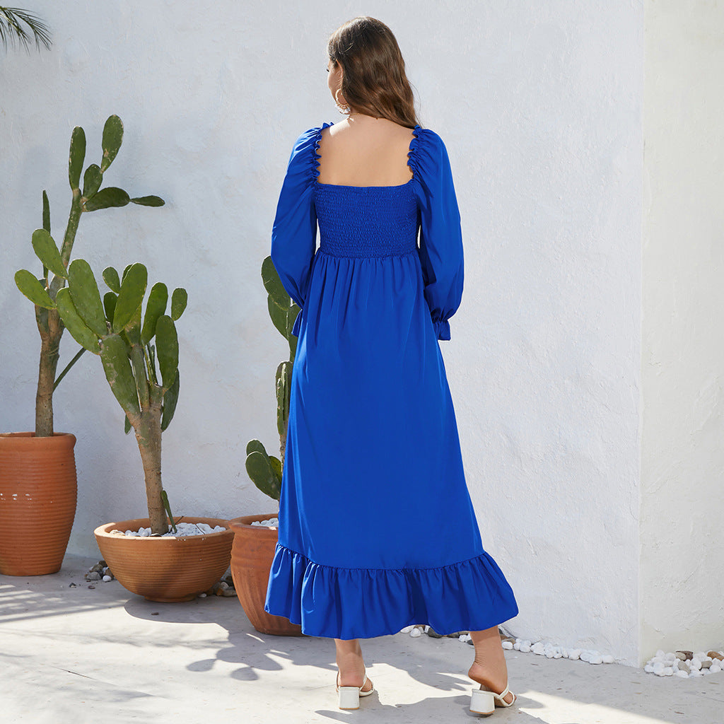 Maternity Dress with Chiffon Flared Sleeve