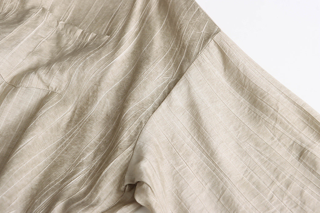 Tencel Lyocell Tie-Dye Relaxed Shirt & Culottes Two-Piece Set