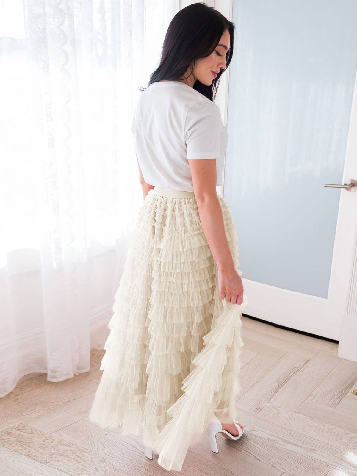 Fashion Elegant High Waist Tulle Cake Skirts for Women