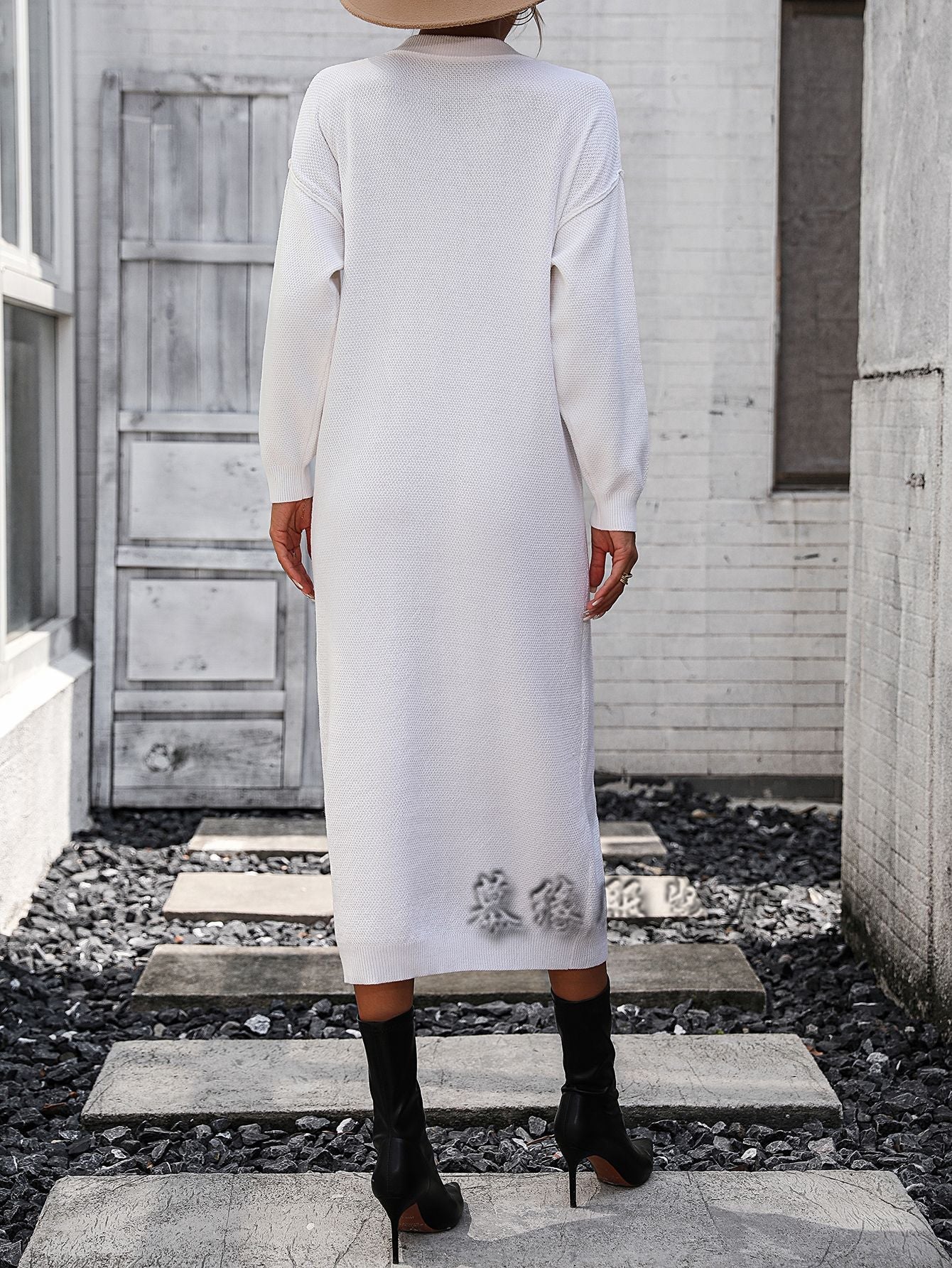 Fashion Button Design Knitted Shirts Dresses