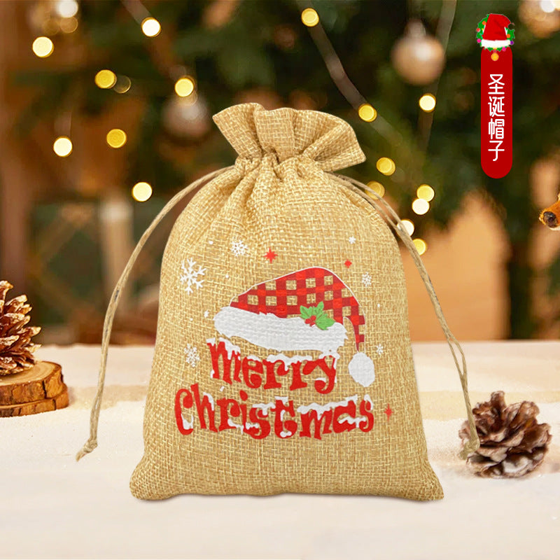 Christmas Drawstring Gift Bag for Apples 24pcs/Set