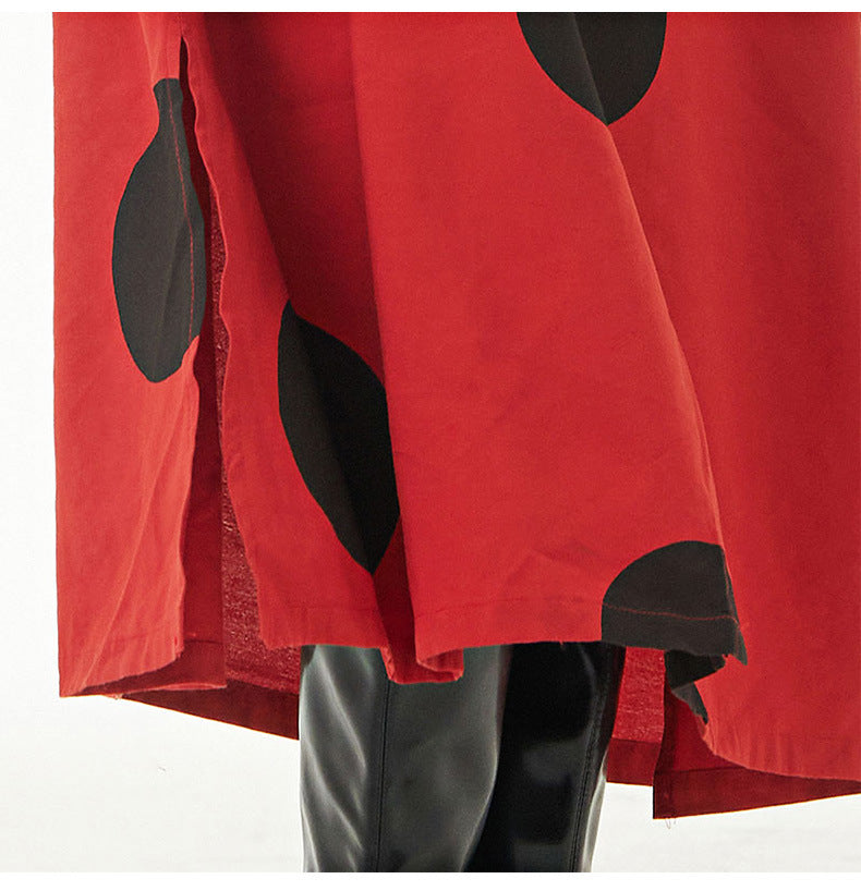 Designed Dot Print Plus Sizes Shirts Coats for Women-Dresses-Free Shipping at meselling99