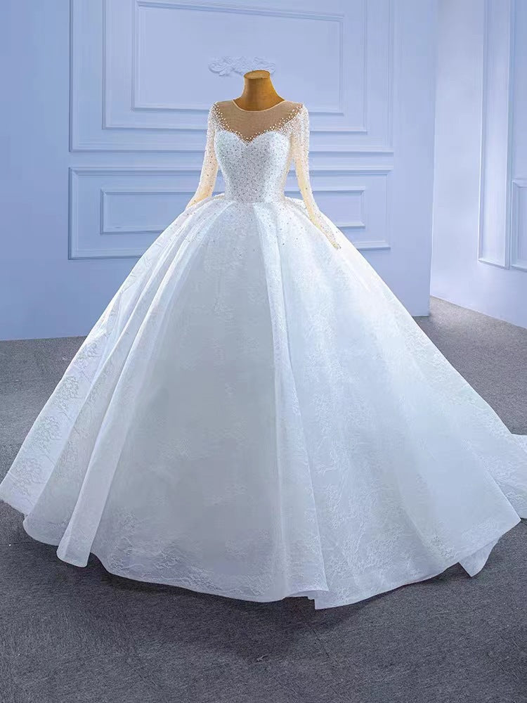 Gorgeous Court High Waist Trail Wedding Dresses