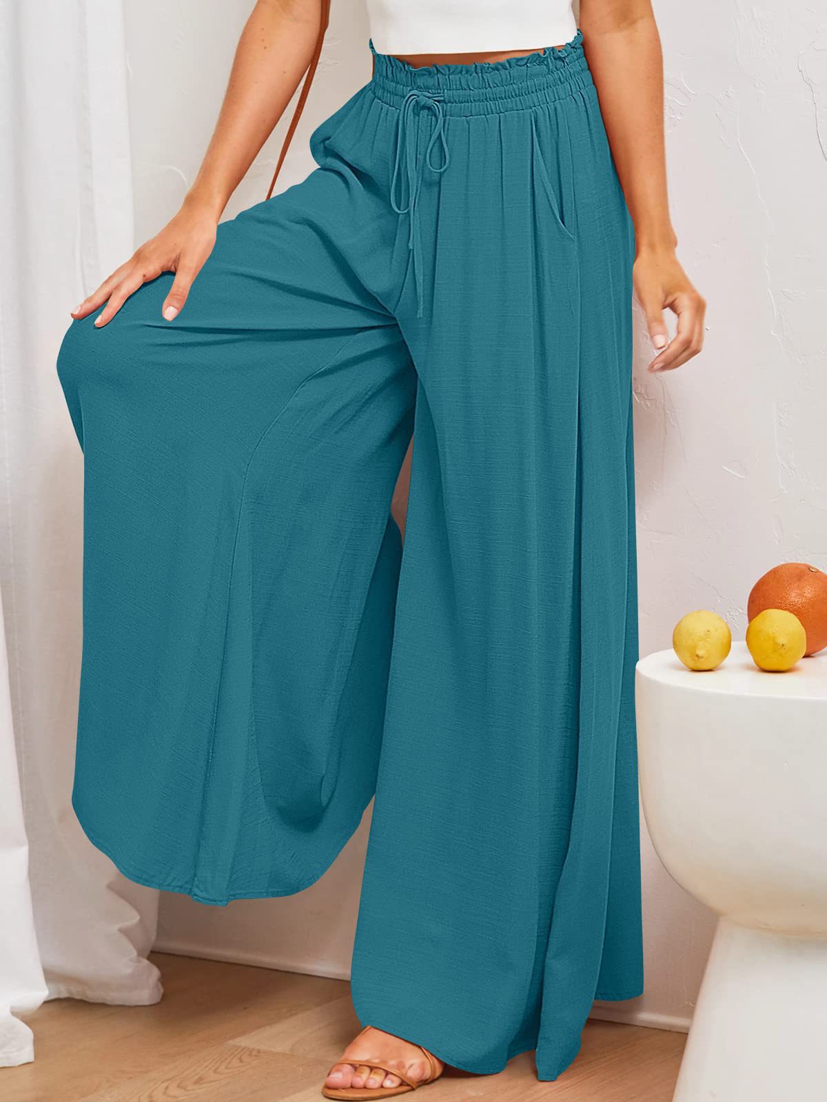 Women's High-Waisted Wide-Leg Palazzo Pants