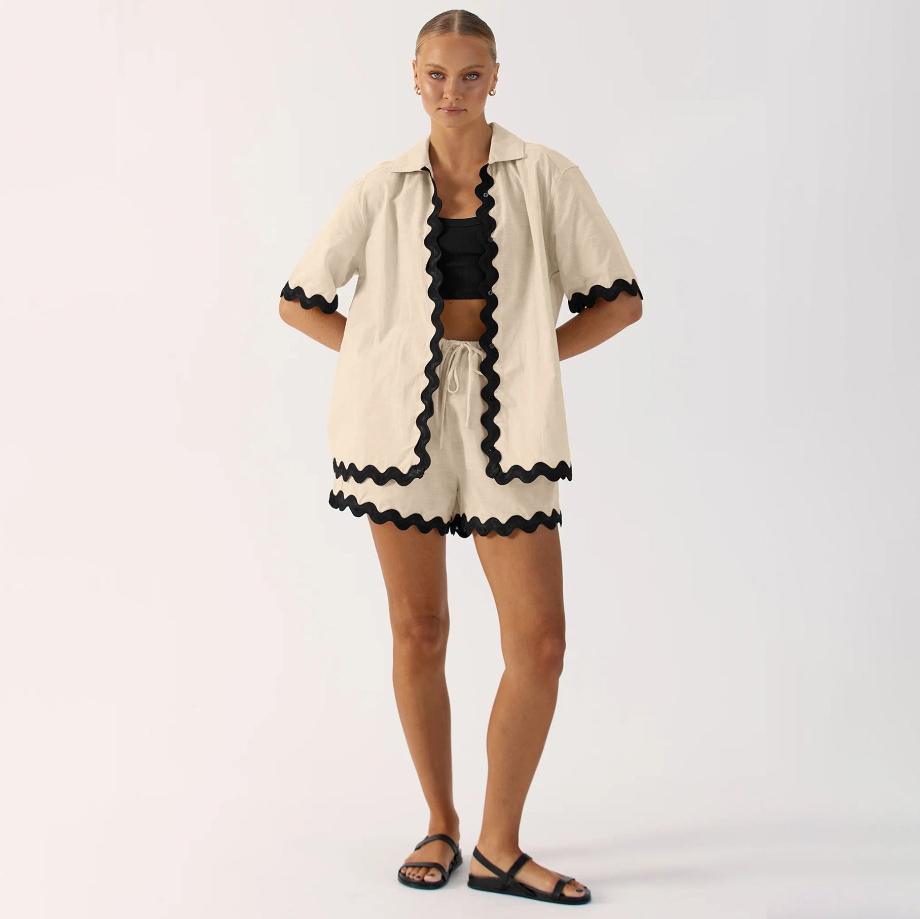 Casual Fashion Summer Two Pieces Short Suits