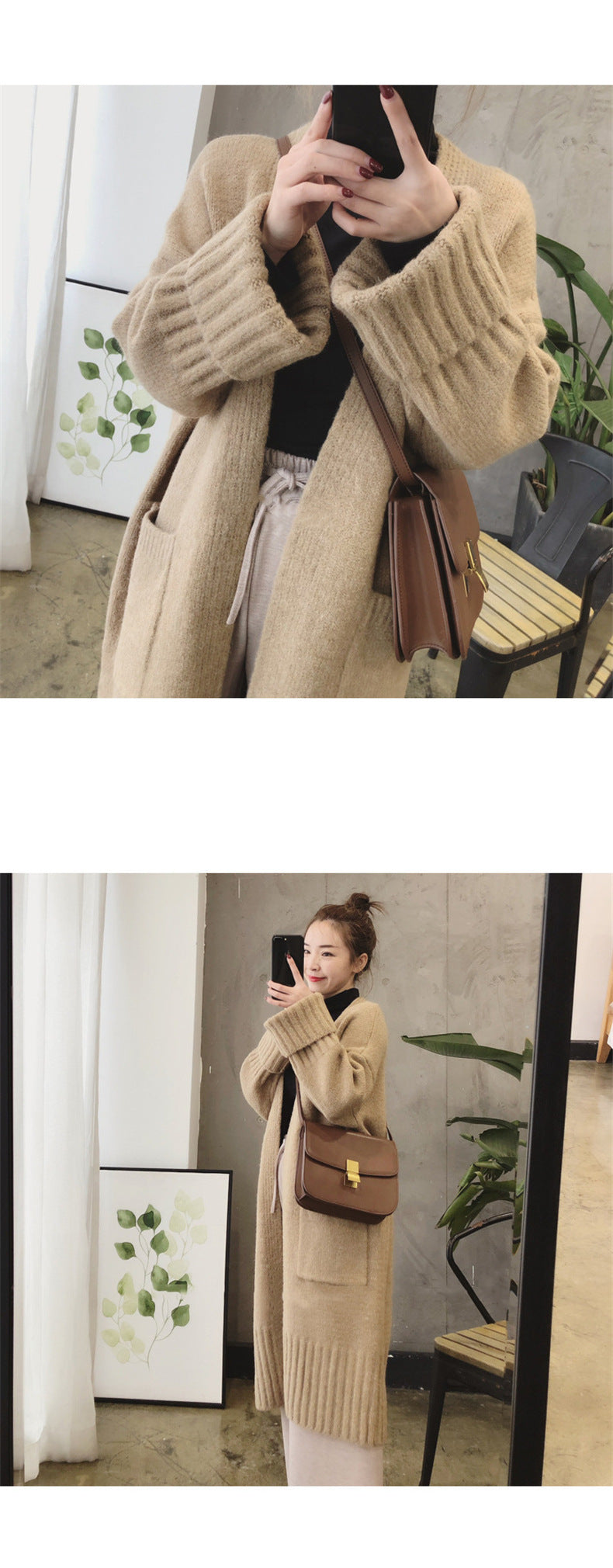 Casual Thick Long Knitted Cardigan Sweaters