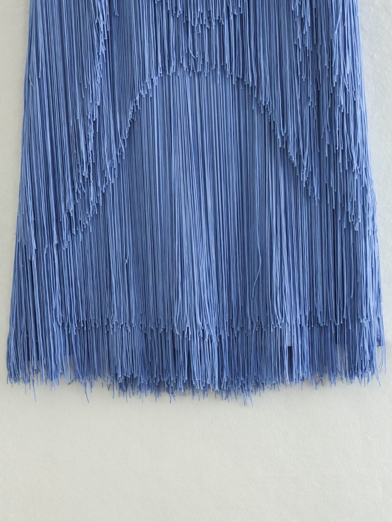Chic Summer Halter Neck Sleeveless Tassel Mini Dress