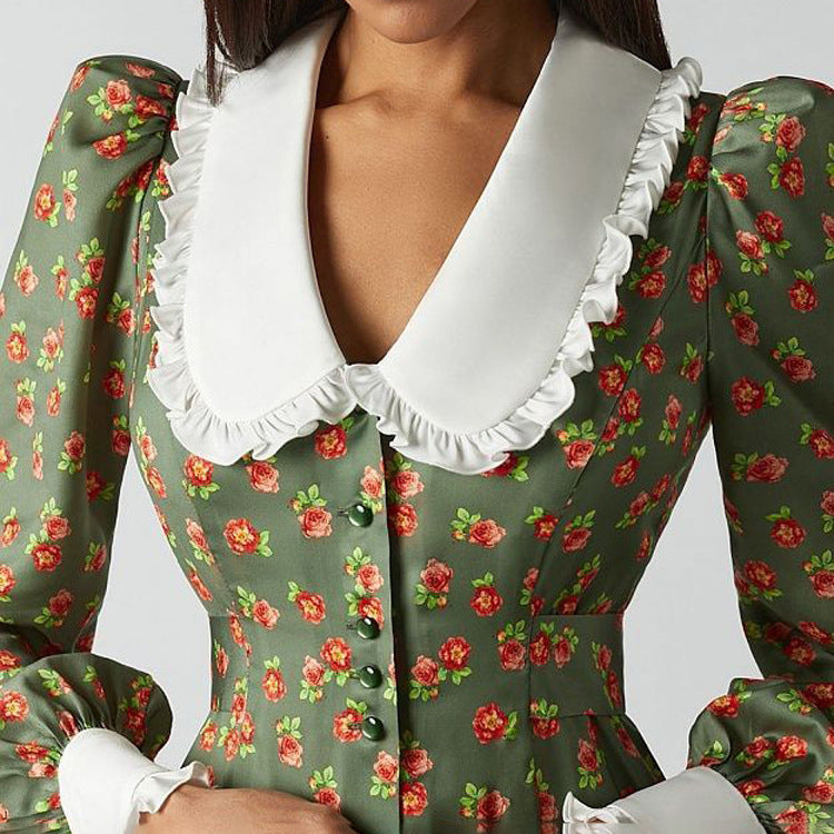 Women's Elegant Floral Print Dress